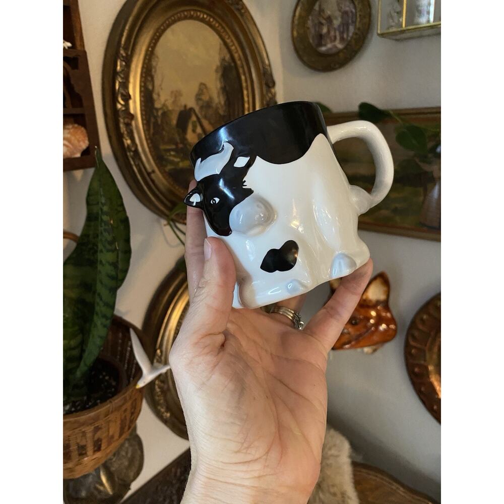 Vintage Henrickson Imports Ceramic Cow Mug 12oz Vintage Mug